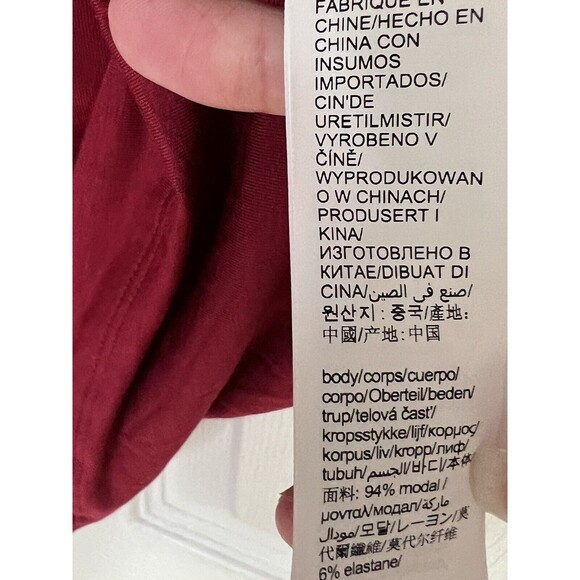 Calvin Klein Sleepwear Shirt S Red Short Sleeve V Neck Soft Comfy Pajama Top - Picture 7 of 8